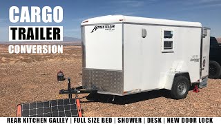 6x10 Simple Cargo Trailer Conversion!  Our cargo trailer to camper is done and we're on the road!