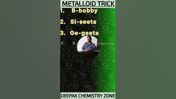 Metalloids Made Easy 😍 | Best Trick to Remember Metalloids | Chemistry Shorts