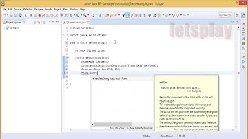 Video #31 - Java Swing Tutorial - How To Set The Title For The JFrame