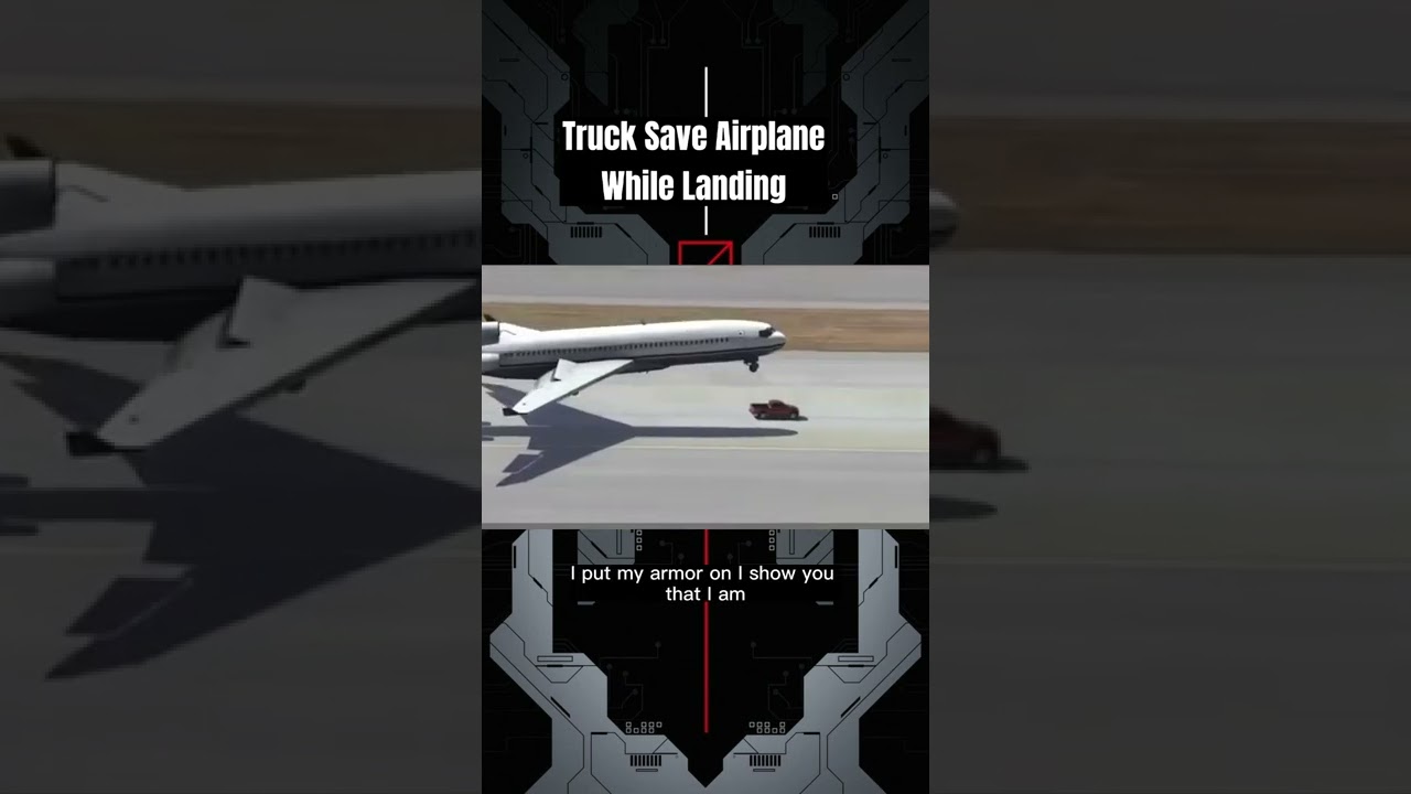 Truck Save Airplane While Landing 