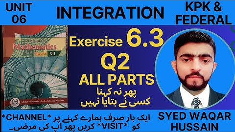 EX 6.3 Q2 12th Math FBISE & KPK Sir Waqar Hussain