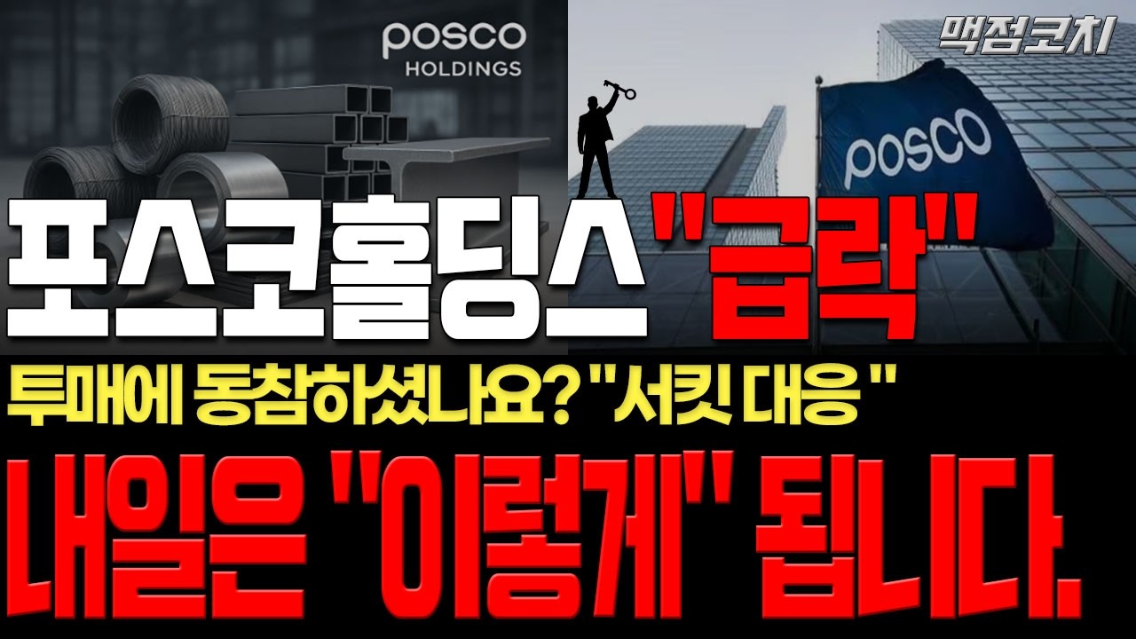 [포스코홀딩스]서킷브레이크 이후의 운명, 내일 아침 시초가에서 모든 결정이 납니다