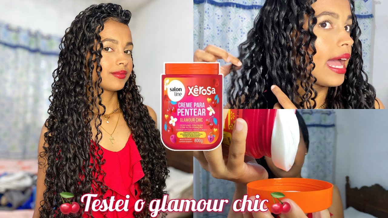 TESTEI O CREME GLAMOUR CHIC DA LINHA XÊROSA DA SALON LINE 