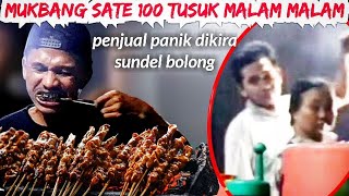 SATE SERATUS TUSUK MAKAN SINI⁉️ PENJUAL SATE PANIK