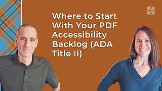 Where to Start With Your PDF Accessibility Backlog (ADA Title II)