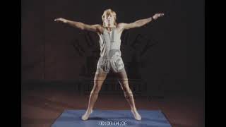 Slow Motion Man Does Star Jumps, 1980s - Archive Film 1053741