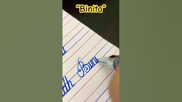 “Binita” name in cursive handwriting #share #handwriting #calligraphy #name #cursive #shorts #art