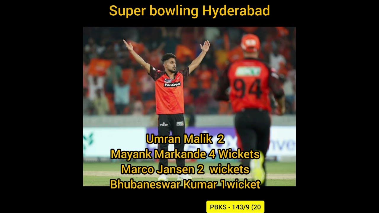 SRH vs PBKS IPL 2023 ! super bowling SRH ! Mayank Markande 4 Wickets