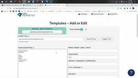 Creating & Using Templates in List Perfectly