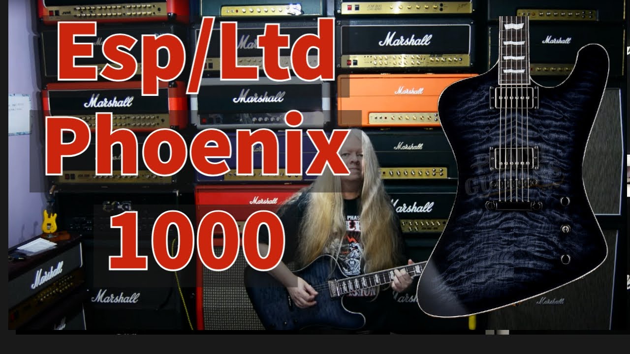 ESP Ltd Phoenix-1000 QM See Thru Black Sunburst - YouTube