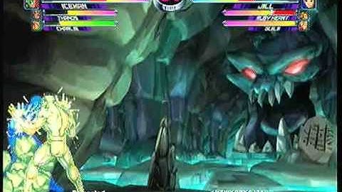 MvC2 Online (360): Brett (Cha/Ice/Tha) vs Josh 360 (Jill/Ruby/Gui) 6 .:2.7.11:.