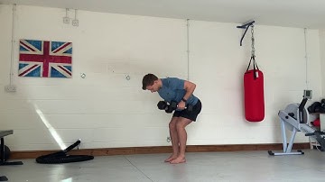 DB eccentric bent over row