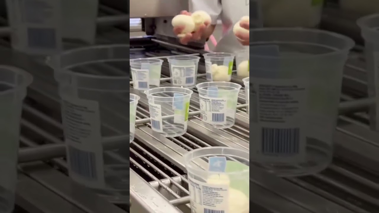 Freshly made Burrata coming at you this morning in production 