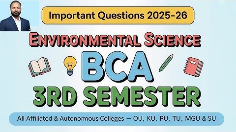 Environmental Science Important Questions 2025-26 BCA 3rd Semester III Sem Imp Gunshot Damsure OU PU