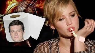 Jennifer Lawrence Eats Entire Bracelet During Catching Fire Interview - Exclusive