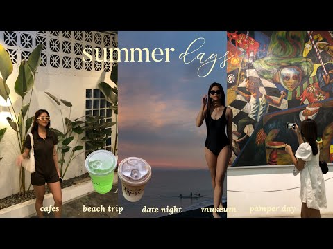summer days 🌅🌃🏞 (beach trip, museum, date night, overall— good days ☻)