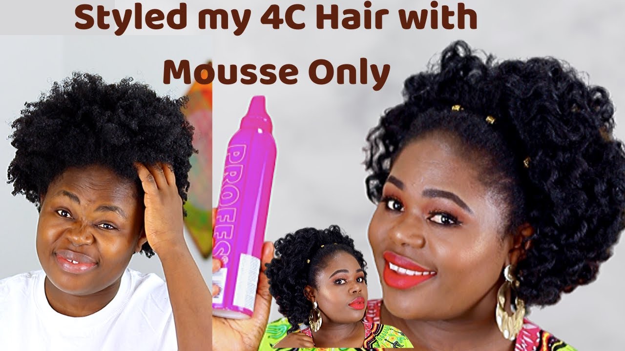 Budget Friendly, SLAY your 4C Natural Hairstyle with MOUSSE ONLY