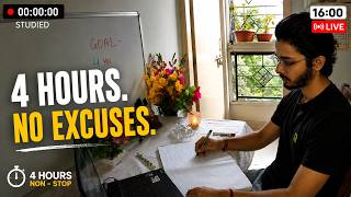 🔴 I HAVE 4 HOURS TO FIX MY LIFE | Study With Me LIVE 🇮🇳