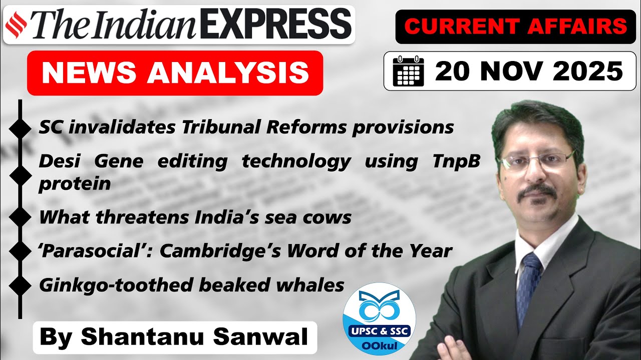 Indian Express Newspaper Analysis | 20 NOVEMBER 2025 | EXPLAINED # ...