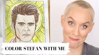 Coloring and Being Weird About Stefan’s Jawline With Me | Kiki G.