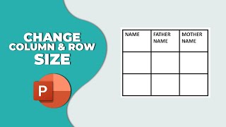 How to change size of column or row in PowerPoint table