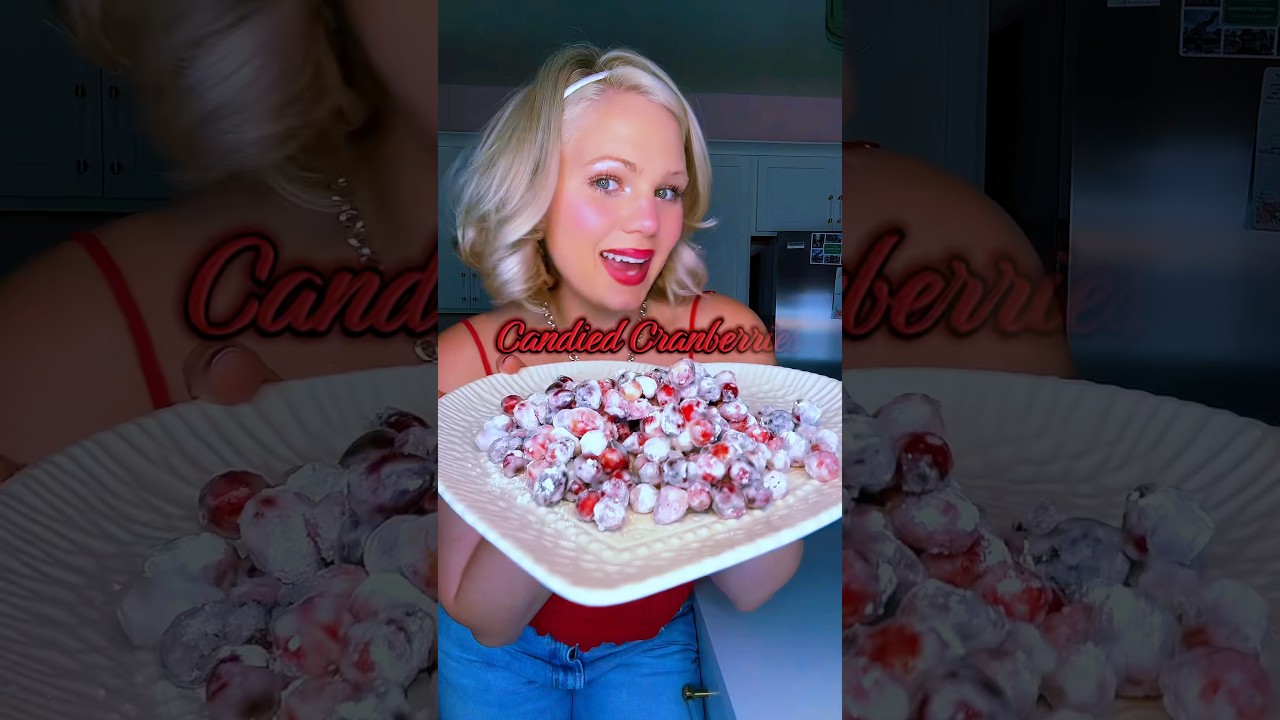 I didn’t expect to like these so much?#candiedcranberries #recipes #christmas #food