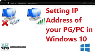 How to set IP address of your PC or Siemens PG in Windows 10 | Set PG/PC IP address | AEAB NOIDA Resimi