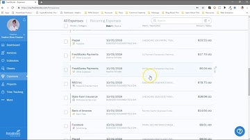 Freshbooks Expense Feature