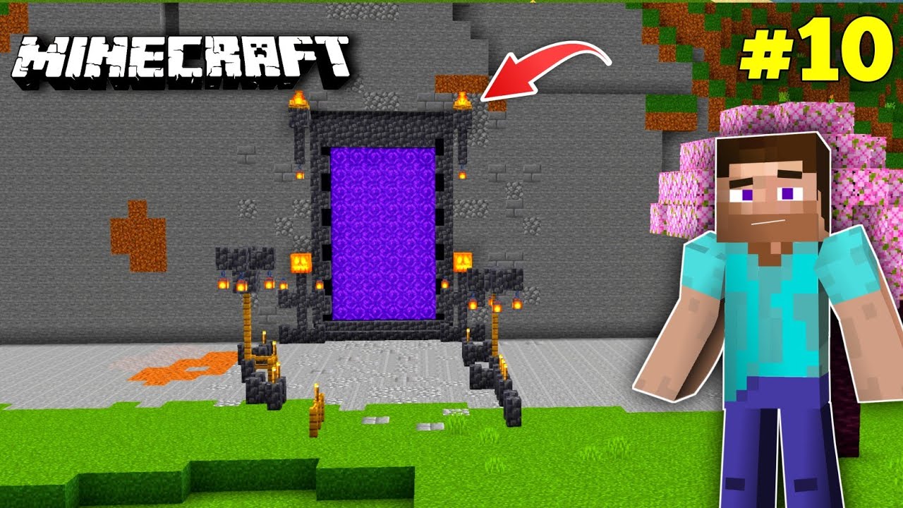 I build the ultimate nether portal | Minecraft survival EP 10 Hindi ...