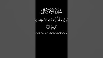 سوره الانفال بصوت الشيخ ياسر الدوسري
