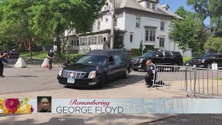 MPD Chief Takes A Knee As George Floyd's Body Arrives At Memorial