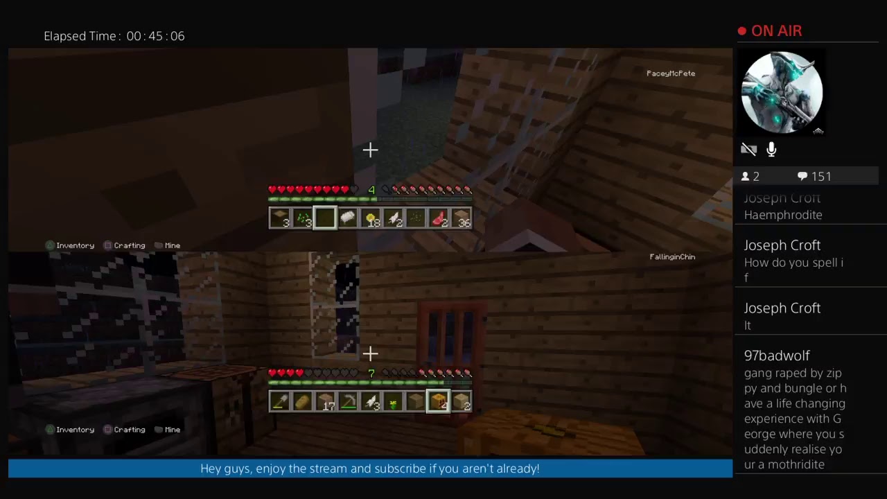 Minecraft Stream w/FallingInChim #3 attempt 2