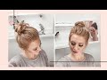 #dutt #frisur #longbob Einfacher schöner Dutt für kurze bis lange Haare / Messy bun hair tutorial