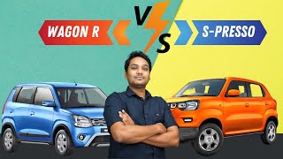 Maruti Suzuki S-Presso Vs Maruti Suzuki Wagon R | Design, Features, Comfort, Mileage and Safety