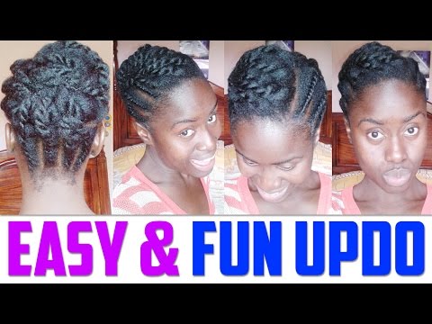 Easy Updo For Short To Medium Length Hair Natural Hairstyle