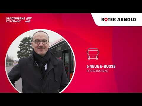 Oberbürgermeister Uli Burchardt heißt Elektrobusse in Konstanz willkommen