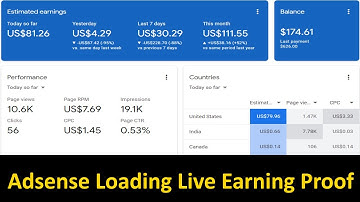 Adsense Loading Live Earning Proof || Adsense Loading Safe Method