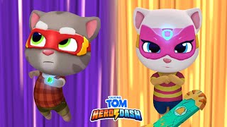 Talking Tom Hero Dash Super Tom vs Super Angela All Additional Missions & Boss Fights Gameplay
