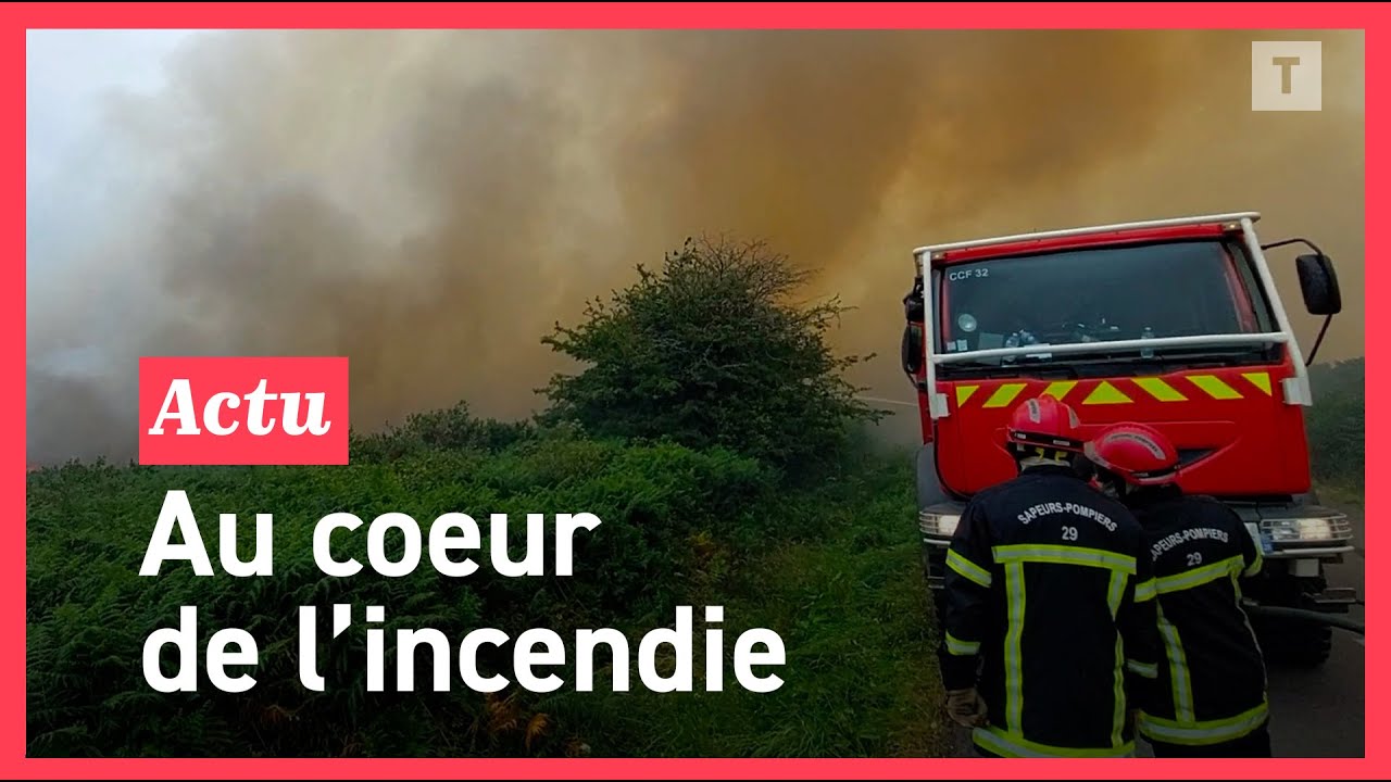Avec les sapeurs-pompiers au coeur de l'incendie dans les monts d'Arrée