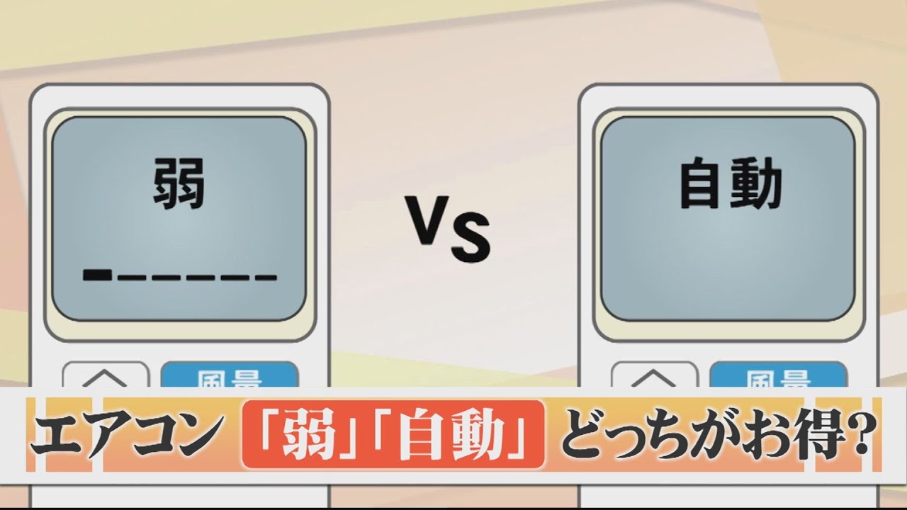 どっちが節電？「風量 弱or自動」「風向 ななめ下or水平」「1℃下げるor風量強」