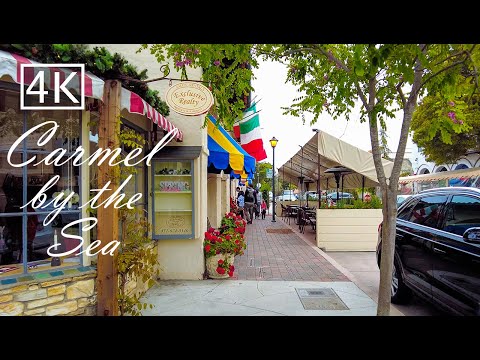 [4K] Carmel-by-the-Sea - California USA - Walking Tour 2021