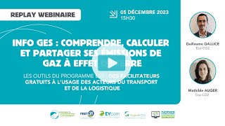 Webinaire "Info GES : comprendre, calculer et partager ses émissions de gaz à effet de serre"