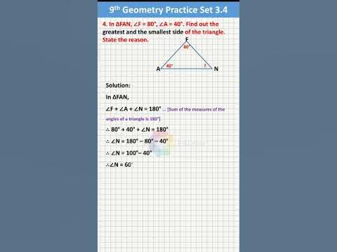Class 9 Geometry Practice set 3.4 Question 4 | Maharashtra board - YouTube