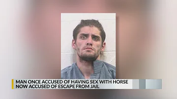 Man once accused of having sex with horse now accused of escape from jail