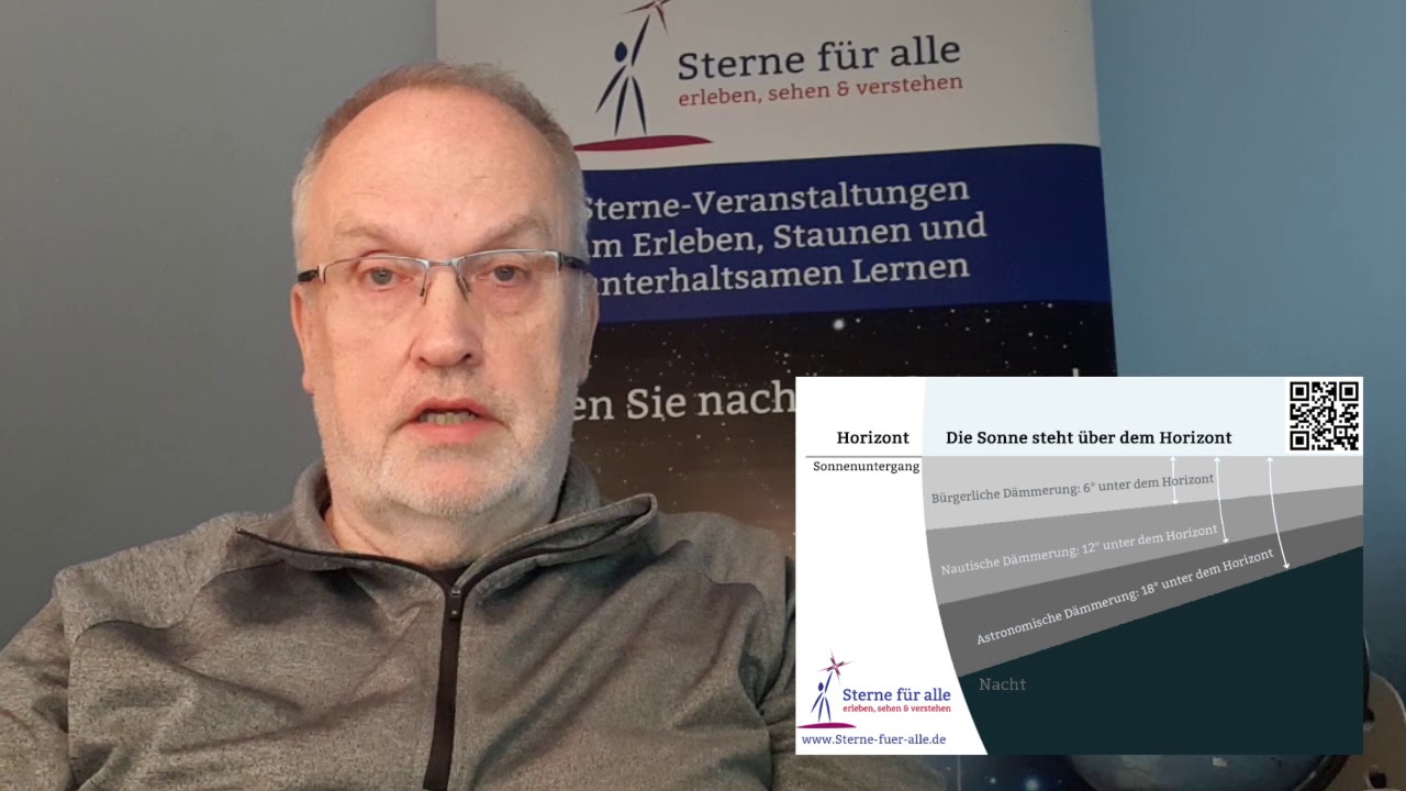 Stufen der Dämmerung und live Beobachtungen