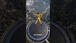 Could a Trampoline Save You From a Plane Fall 😳 #science #experiment  #3danimation #education