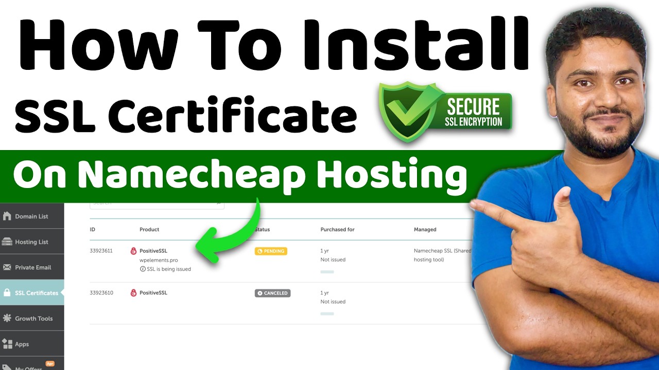 How to Install SSL Certificate on Namecheap Hosting - YouTube
