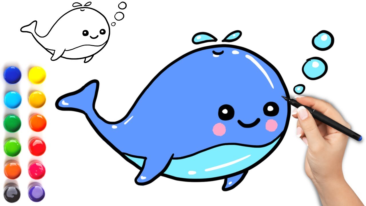 Fish Drawing for Kids Easy Whale Fish Drawing for Kids Whale Fish