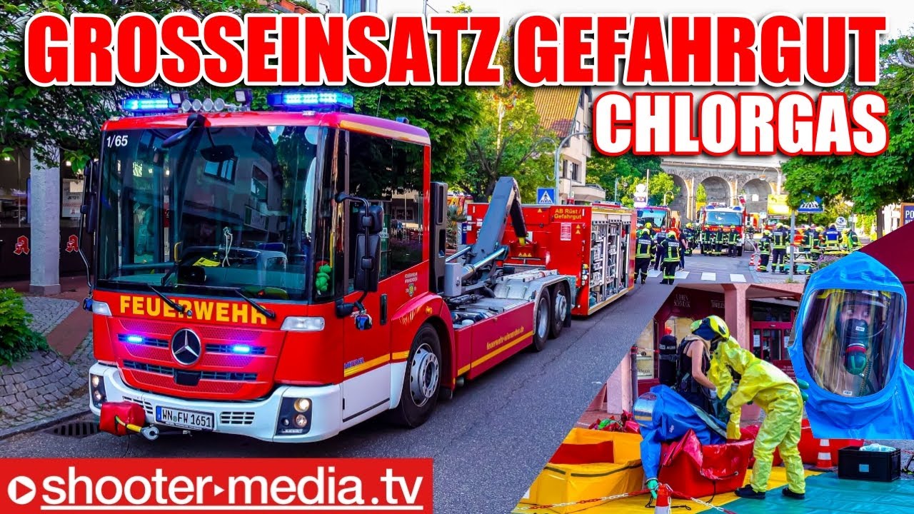 🌡  GROSSEINSATZ: GEFAHRGUT (ABC-EINSATZ) mit CHLORGAS  🌡 | 🚒  Einsatzkräfte im CSA  🚒