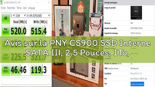 Avis sur la PNY CS900 SSD Interne SATA III, 2.5 Pouces, 1To, Vitesse de Lecture jusqu'à 535MB/s